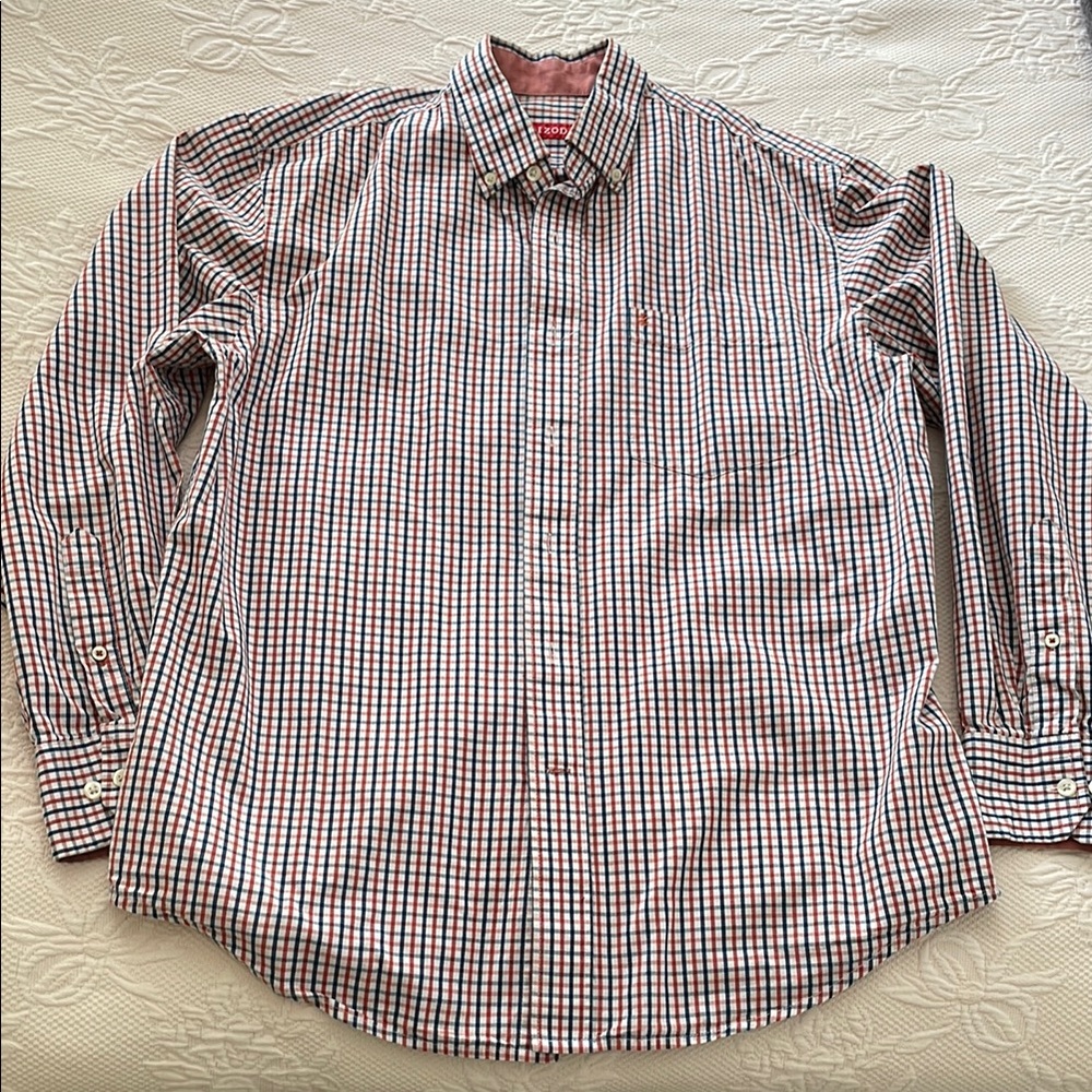 Men's Checkered Shirt - Red and Blue